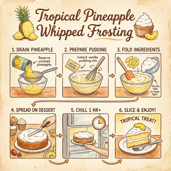 Tropical Pineapple Whipped Frosting instructions