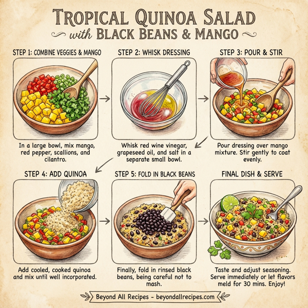 Tropical Quinoa Salad with Black Beans and Mango instructions