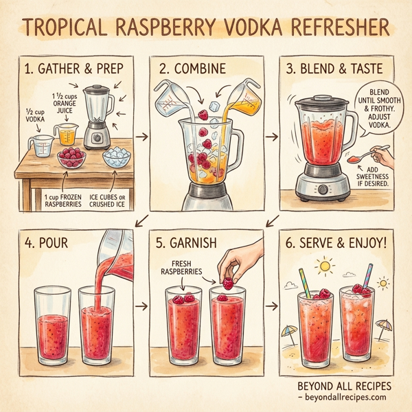 Tropical Raspberry Vodka Refresher instructions