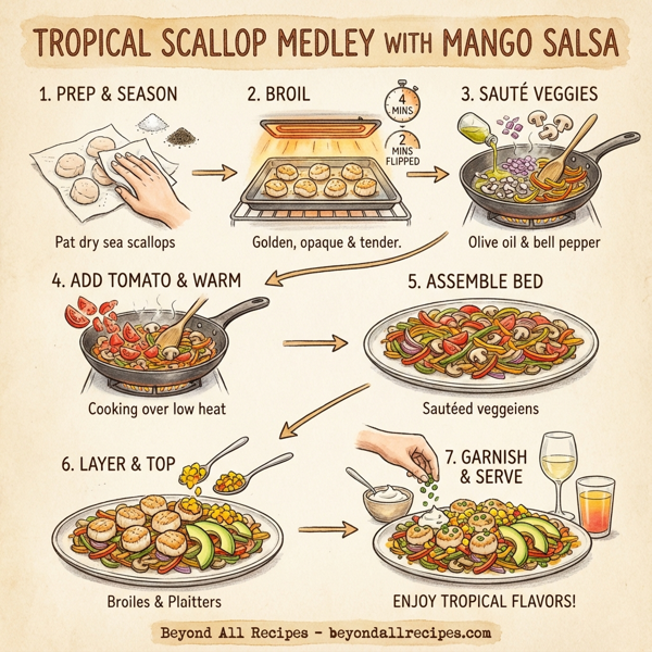 Tropical Scallop Medley with Mango Salsa instructions