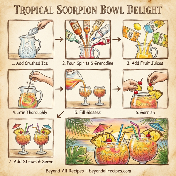 Tropical Scorpion Bowl Delight instructions