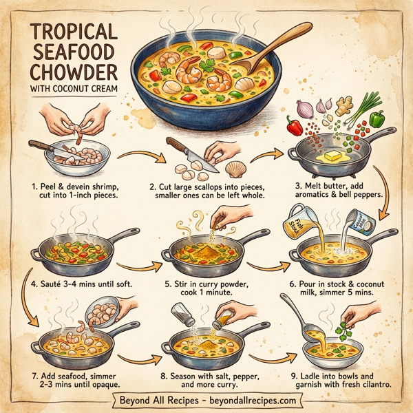 Tropical Seafood Chowder with Coconut Cream instructions