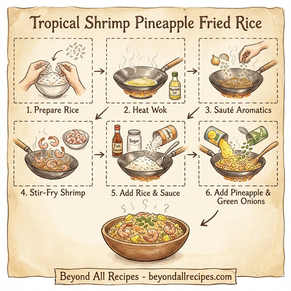 Tropical Shrimp Pineapple Fried Rice instructions