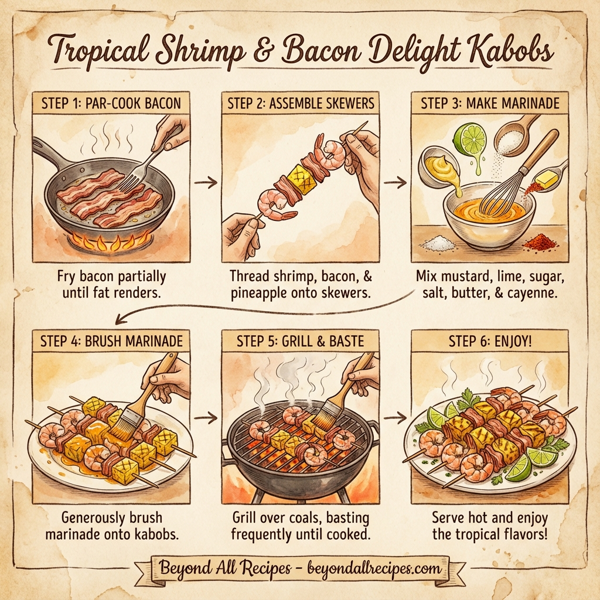 Tropical Shrimp & Bacon Delight Kabobs instructions