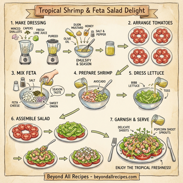Tropical Shrimp & Feta Salad Delight instructions
