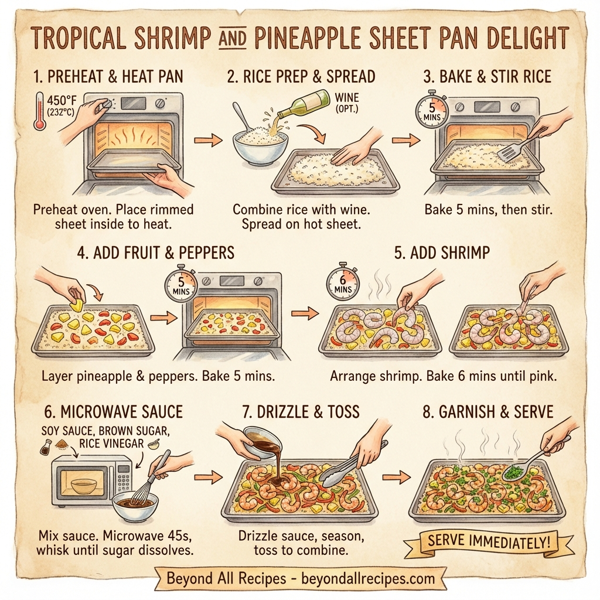Tropical Shrimp and Pineapple Sheet Pan Delight instructions