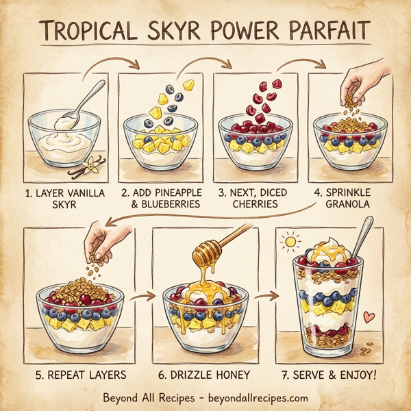 Tropical Skyr Power Parfait instructions