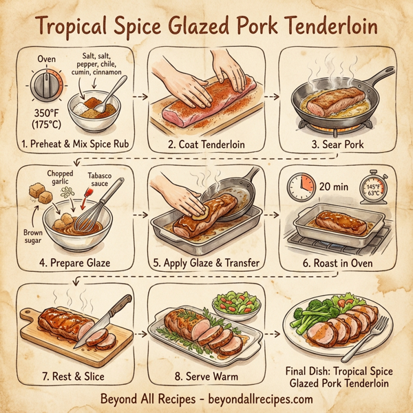 Tropical Spice Glazed Pork Tenderloin instructions