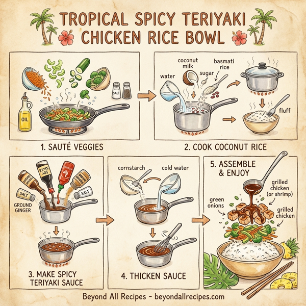 Tropical Spicy Teriyaki Chicken Rice Bowl instructions