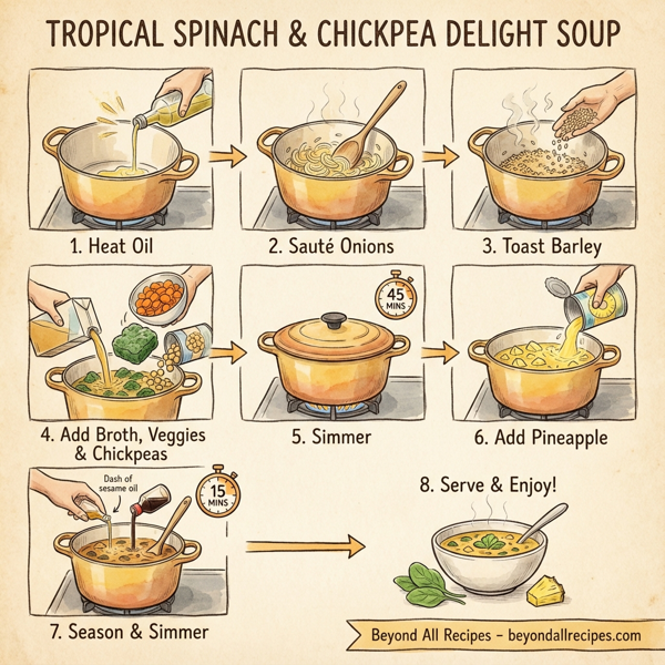 Tropical Spinach & Chickpea Delight Soup instructions
