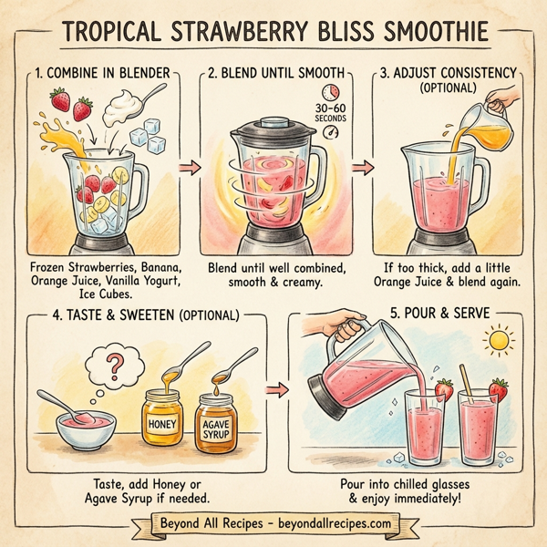 Tropical Strawberry Bliss Smoothie instructions