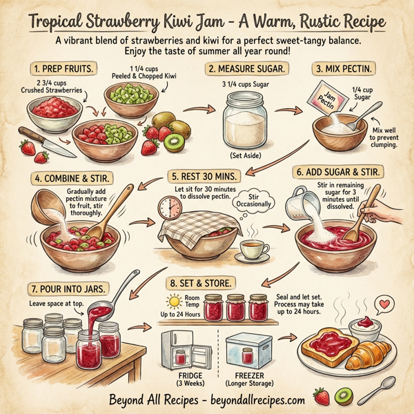 Tropical Strawberry Kiwi Jam instructions