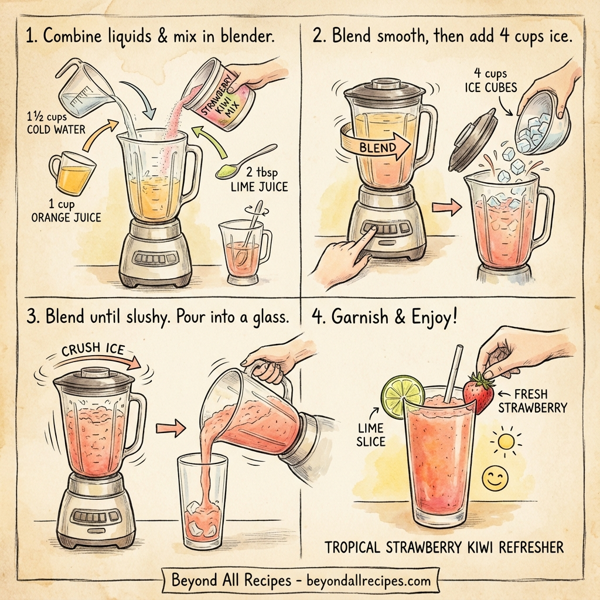 Tropical Strawberry Kiwi Refresher instructions