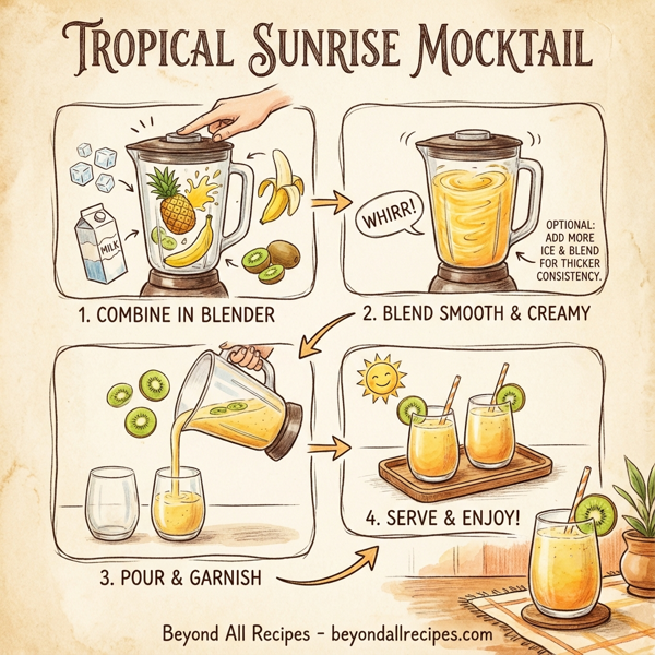 Tropical Sunrise Mocktail instructions