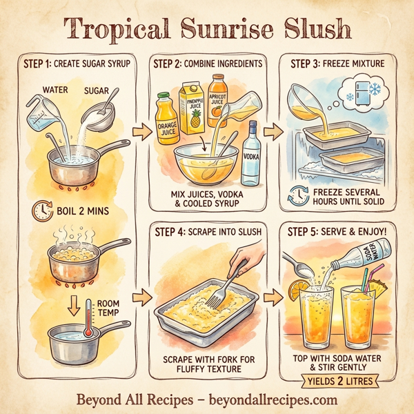 Tropical Sunrise Slush instructions