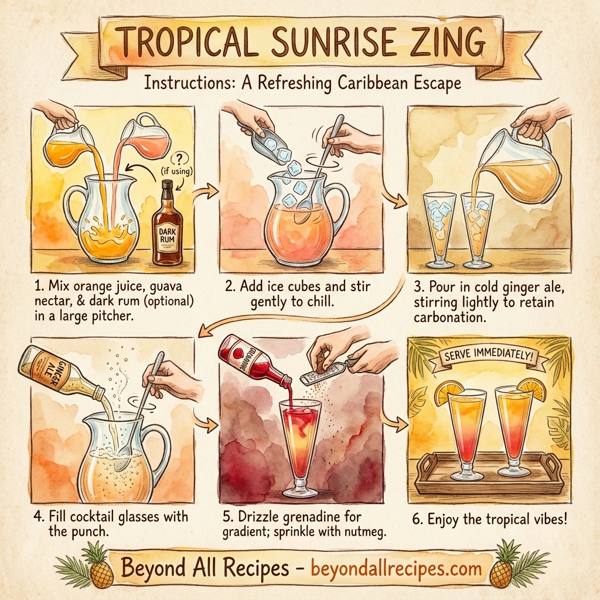 Tropical Sunrise Zing instructions