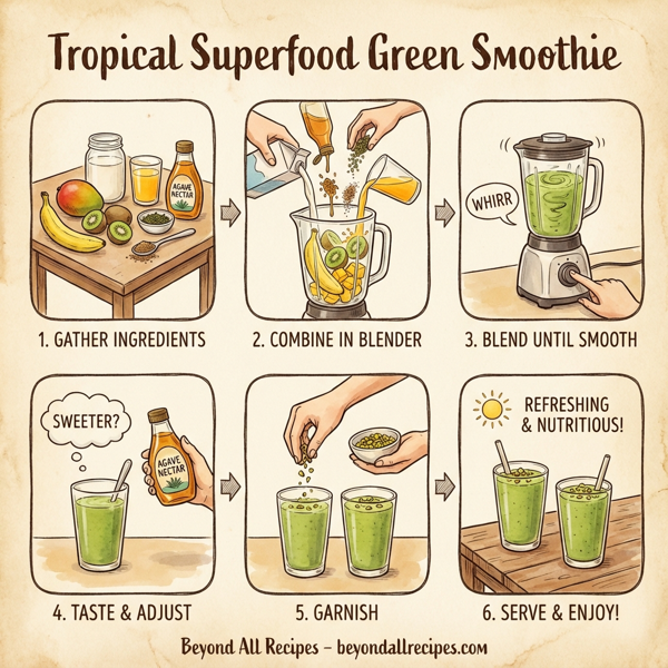 Tropical Superfood Green Smoothie instructions