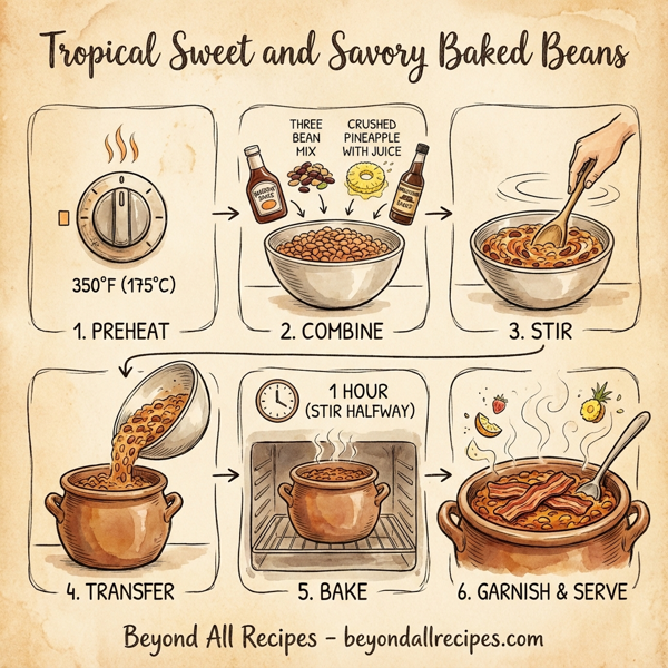Tropical Sweet and Savory Baked Beans instructions