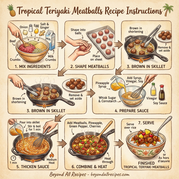 Tropical Teriyaki Meatballs instructions