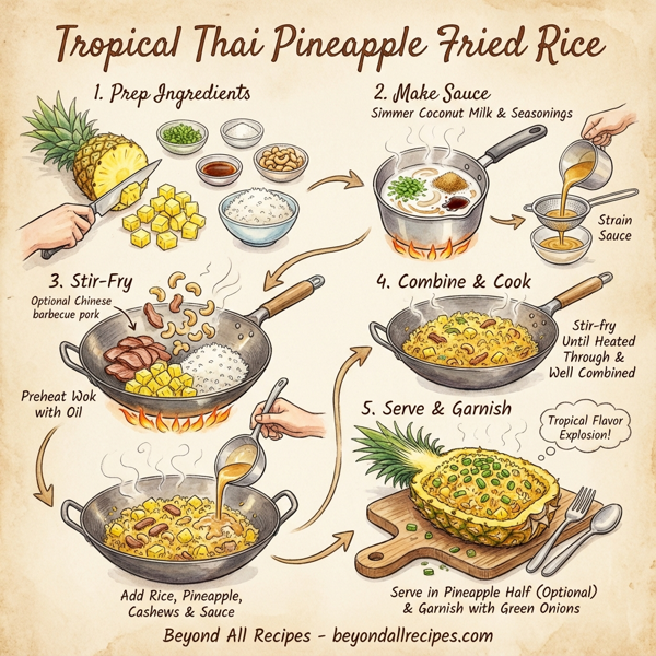 Tropical Thai Pineapple Fried Rice instructions