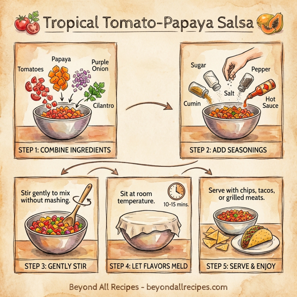 Tropical Tomato-Papaya Salsa instructions