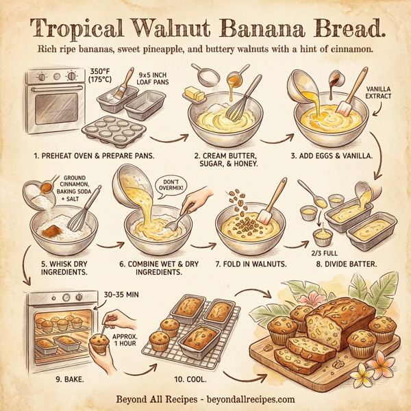 Tropical Walnut Banana Bread instructions
