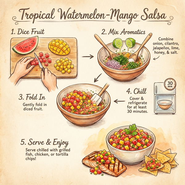 Tropical Watermelon-Mango Salsa instructions