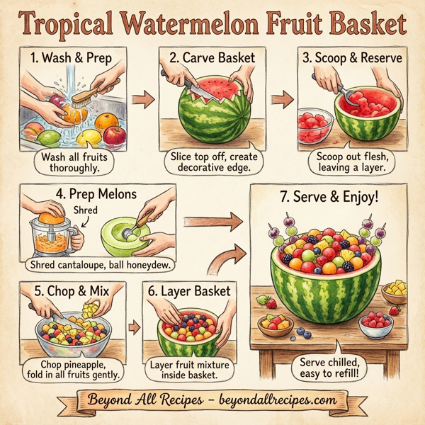 Tropical Watermelon Fruit Basket instructions