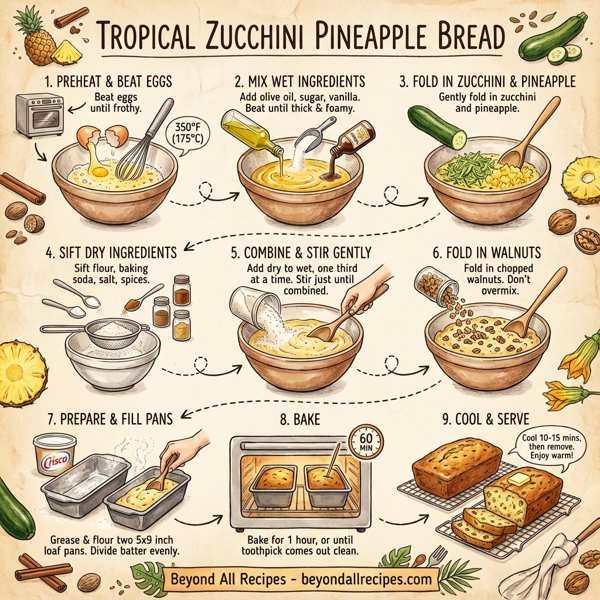 Tropical Zucchini Pineapple Bread instructions