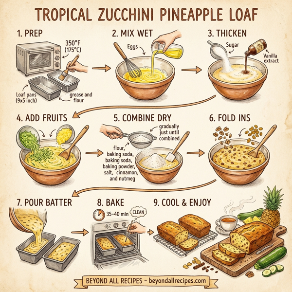 Tropical Zucchini Pineapple Loaf instructions