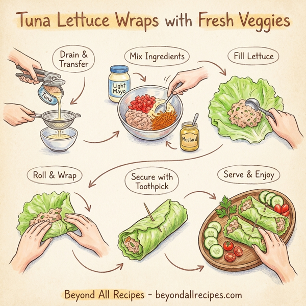 Tuna Lettuce Wraps with Fresh Veggies instructions