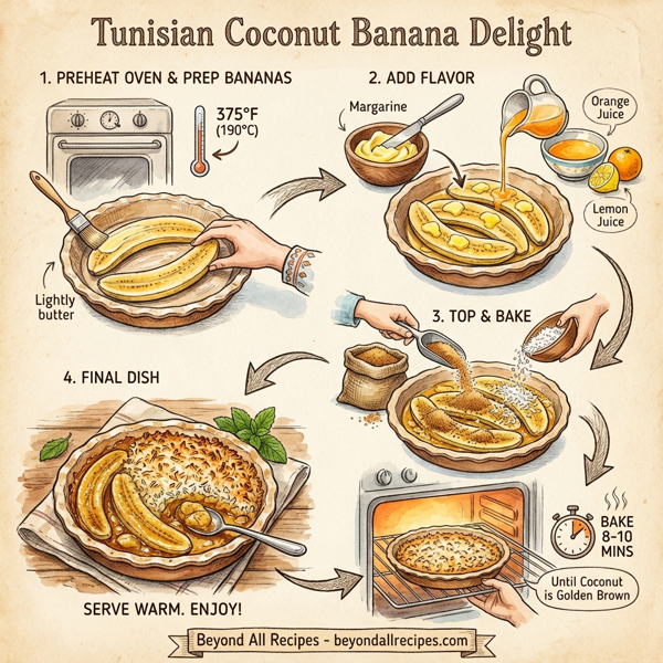 Tunisian Coconut Banana Delight instructions