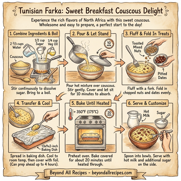 Tunisian Farka: Sweet Breakfast Couscous Delight instructions