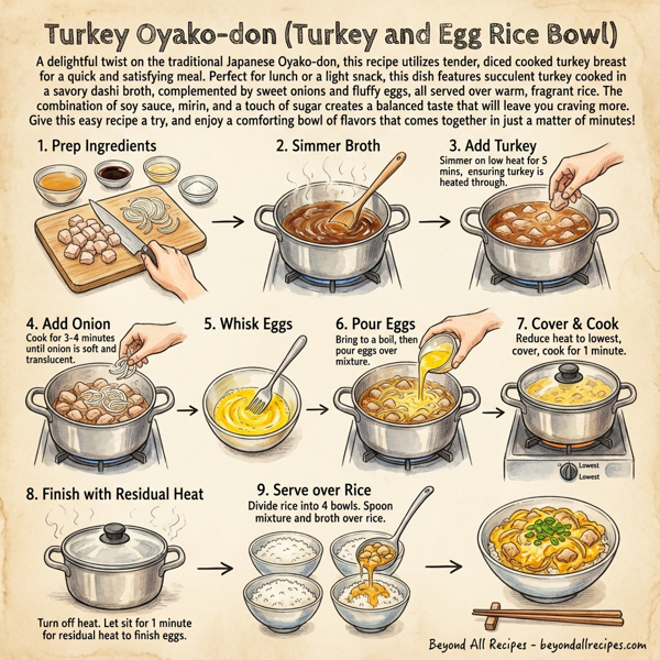 Turkey Oyako-don (Turkey and Egg Rice Bowl) instructions
