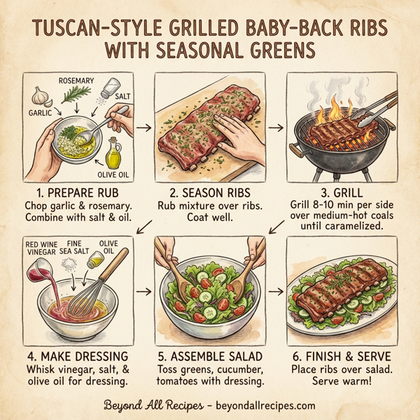 Tuscan-Style Grilled Baby-Back Ribs with Seasonal Greens instructions