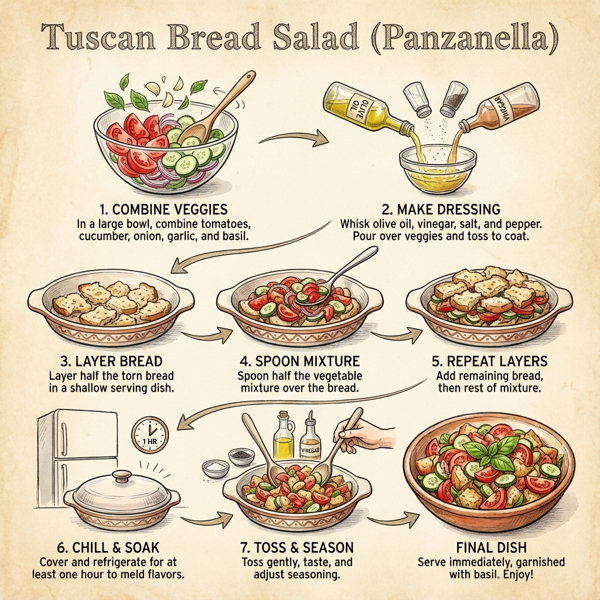 Tuscan Bread Salad (Panzanella) instructions