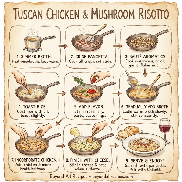 Tuscan Chicken and Mushroom Risotto instructions