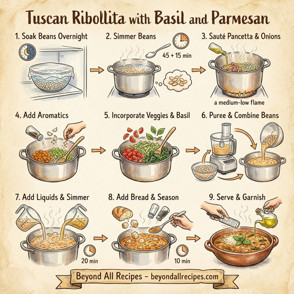 Tuscan Ribollita with Basil and Parmesan instructions