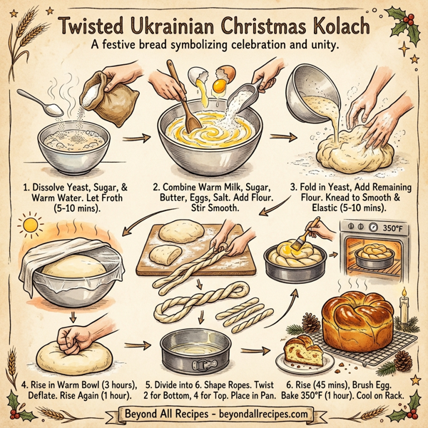 Twisted Ukrainian Christmas Kolach instructions
