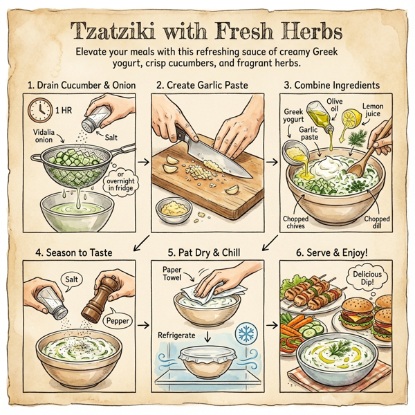 Tzatziki with Fresh Herbs instructions