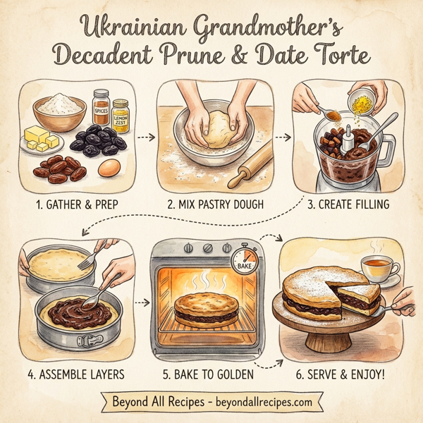 Ukrainian Grandmother's Decadent Prune and Date Torte instructions
