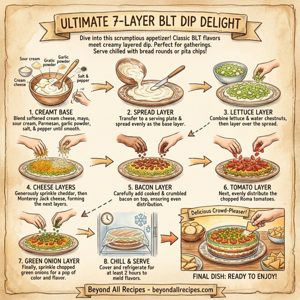Ultimate 7-Layer BLT Dip Delight instructions