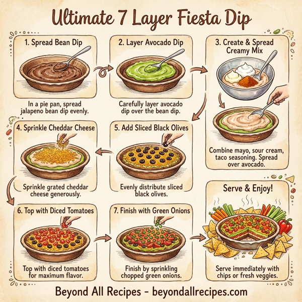Ultimate 7 Layer Fiesta Dip instructions