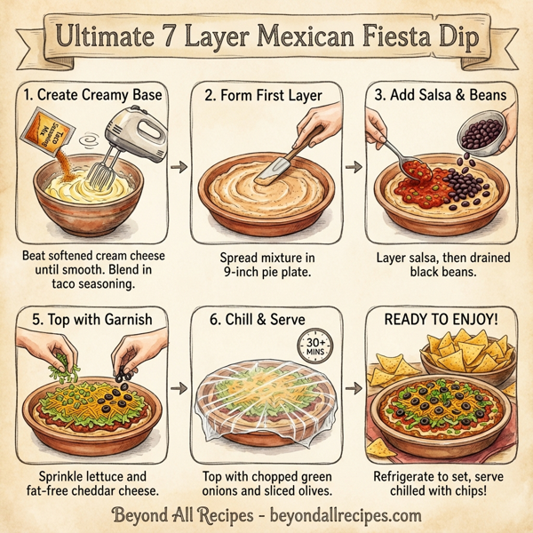 Ultimate 7 Layer Mexican Fiesta Dip instructions