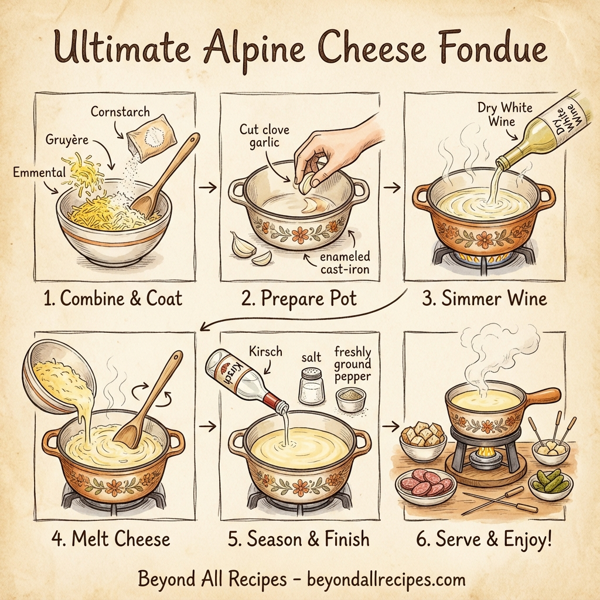 Ultimate Alpine Cheese Fondue instructions