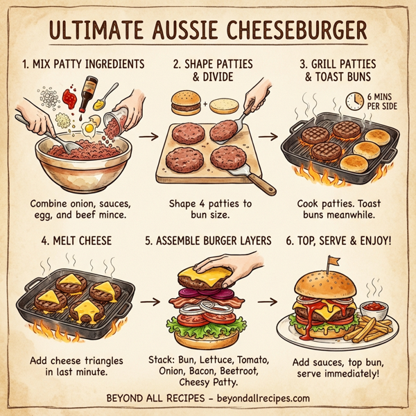 Ultimate Aussie Cheeseburger instructions