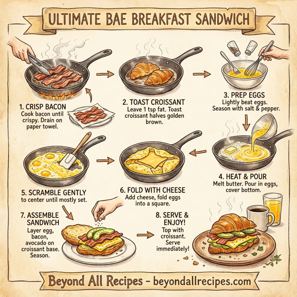 Ultimate BAE Breakfast Sandwich instructions