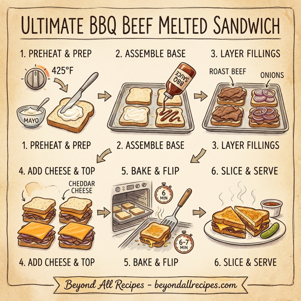 Ultimate BBQ Beef Melted Sandwich instructions