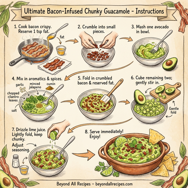 Ultimate Bacon-Infused Chunky Guacamole instructions
