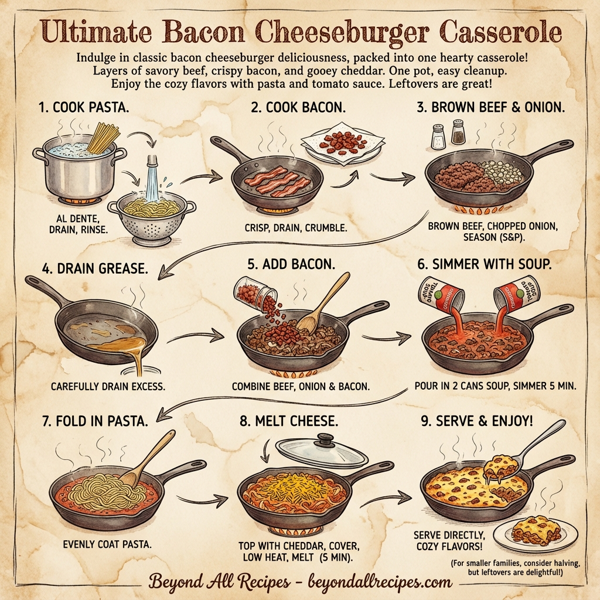 Ultimate Bacon Cheeseburger Casserole instructions